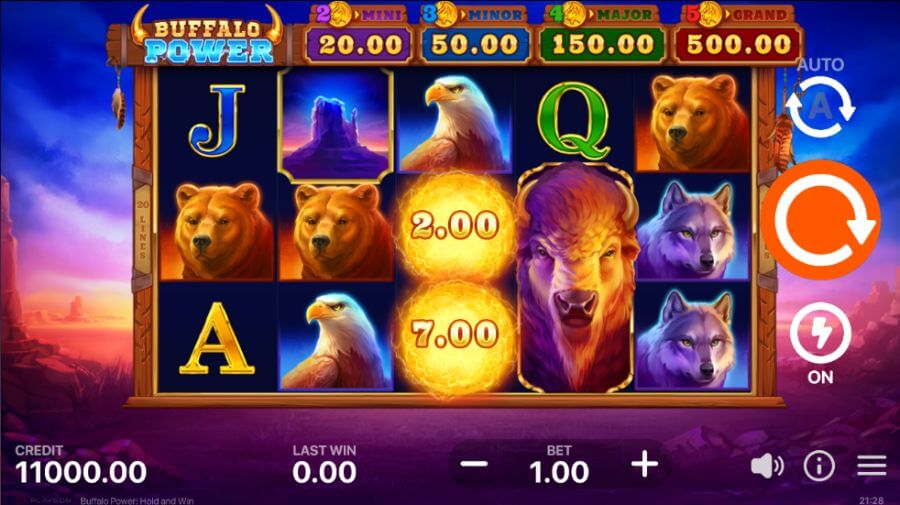 Buffalo Power: Hold and Win giros gratis